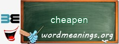 WordMeaning blackboard for cheapen